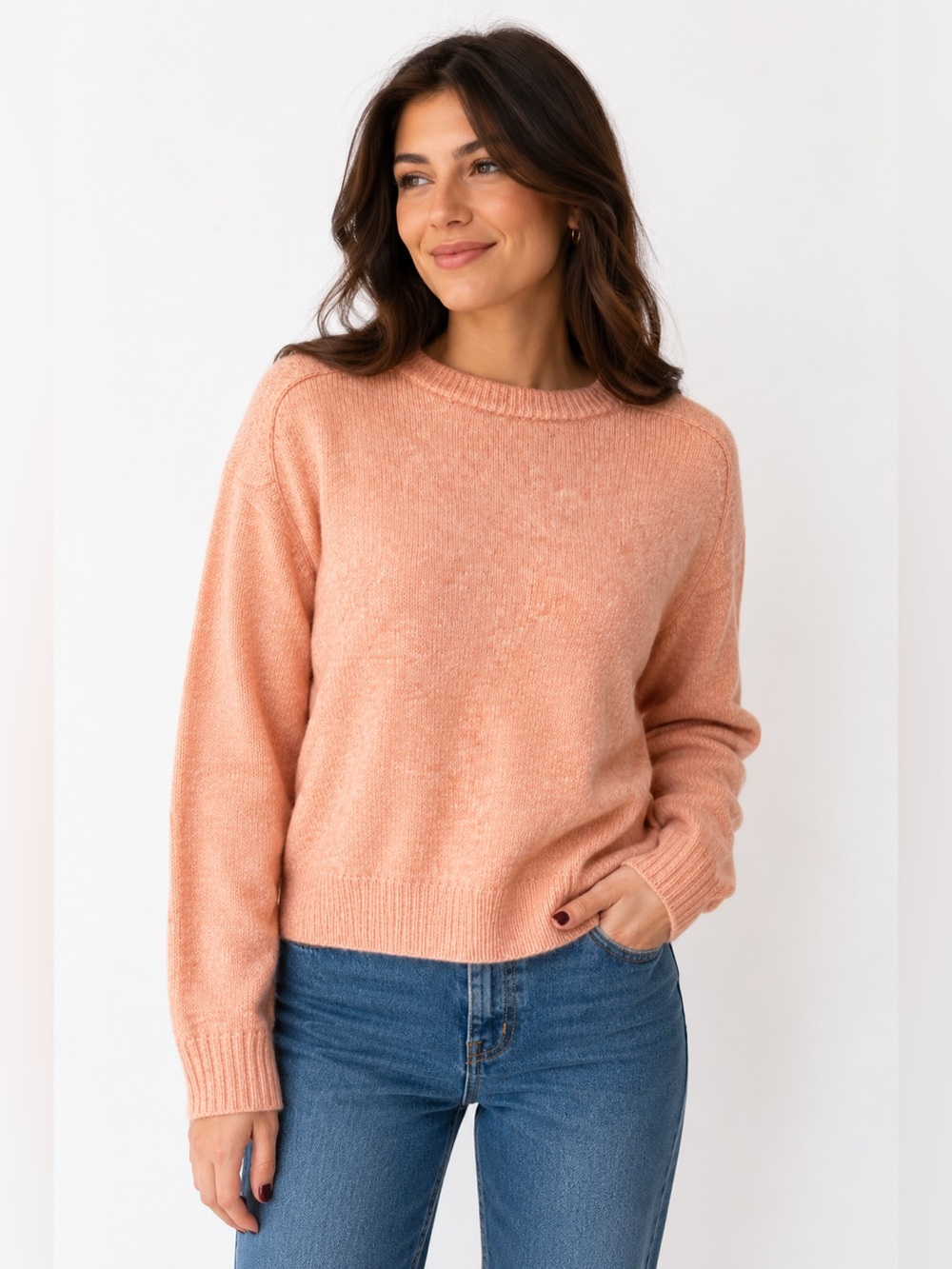 J.Crew Blush Pink Alpaca‎ Merino Wool Blend Cozy Sweater S